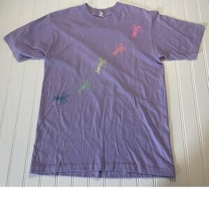 Vintage Pink Crustacean Fishing Ocean T Shirt Purple Size Adult Unisex Medium